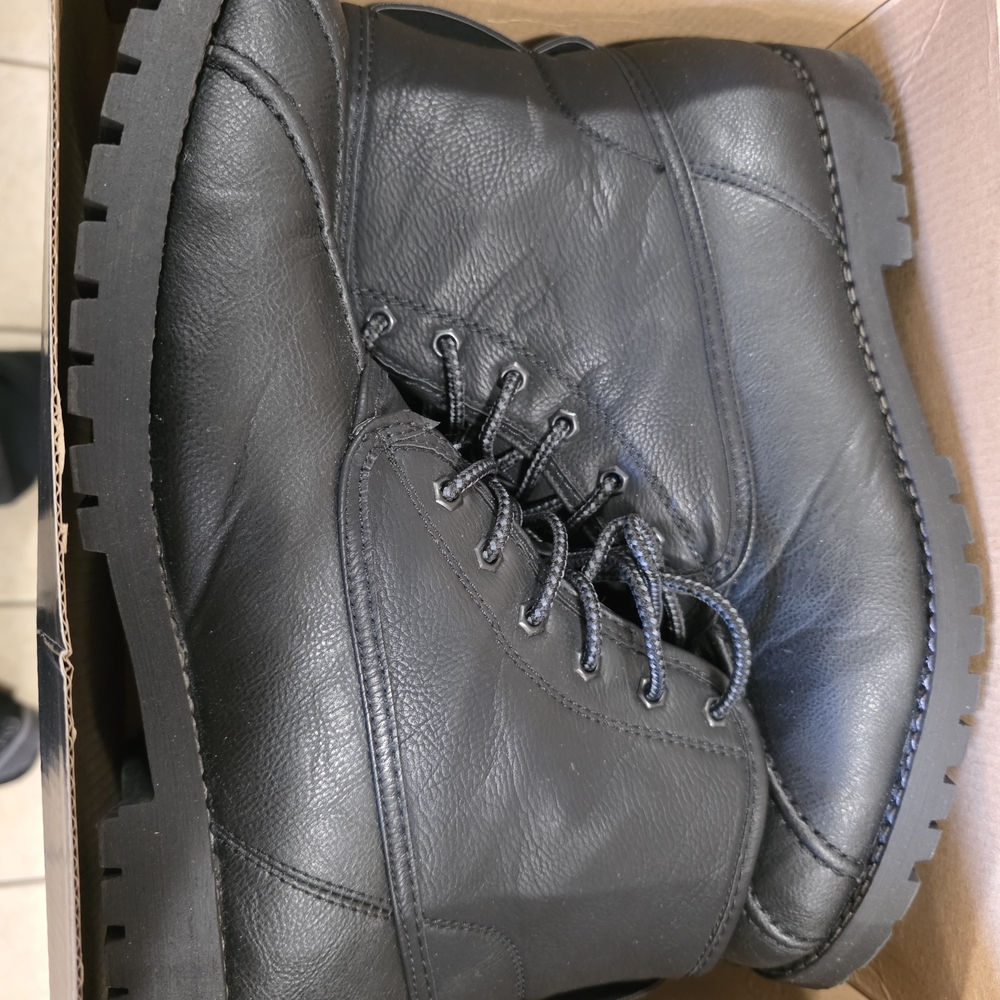 Black Leather Men's Boots